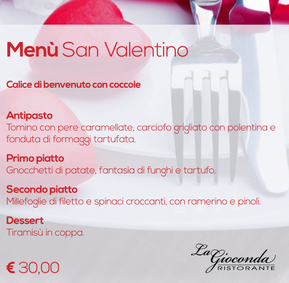 San Valentino al ristorante La Gioconda